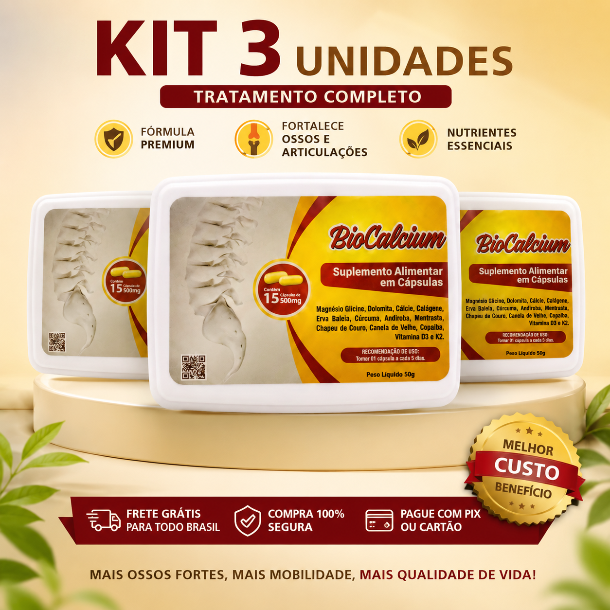 Kit 3 Unidades BioCalcium